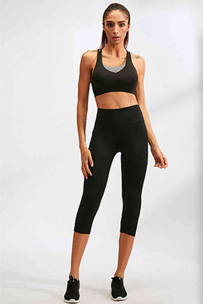 Slim Fit Wide Waistband Active Leggings with Pockets - Premium Leggings -  Follower Of Faith Apparel Active wear, leggings, mom leggings, pocket leggings, Ship From Overseas, workout gear, Workout wear, Y.D Shop our Christian T-Shirts & Apparel