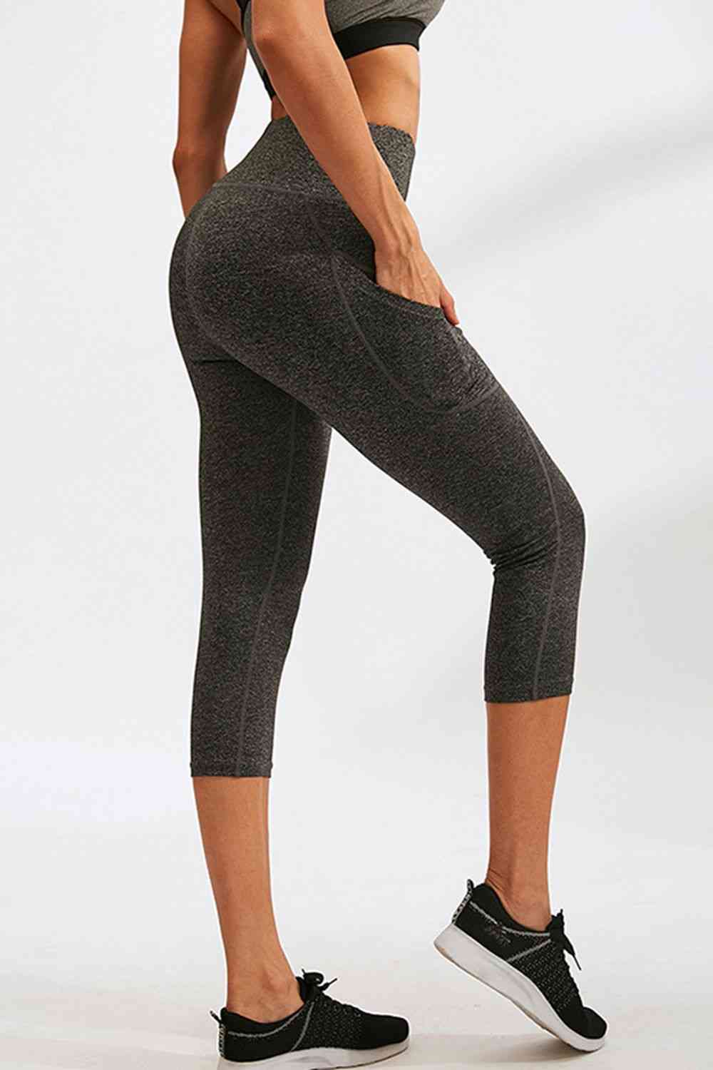 Slim Fit Wide Waistband Active Leggings with Pockets - Premium Leggings -  Follower Of Faith Apparel Active wear, leggings, mom leggings, pocket leggings, Ship From Overseas, workout gear, Workout wear, Y.D Shop our Christian T-Shirts & Apparel