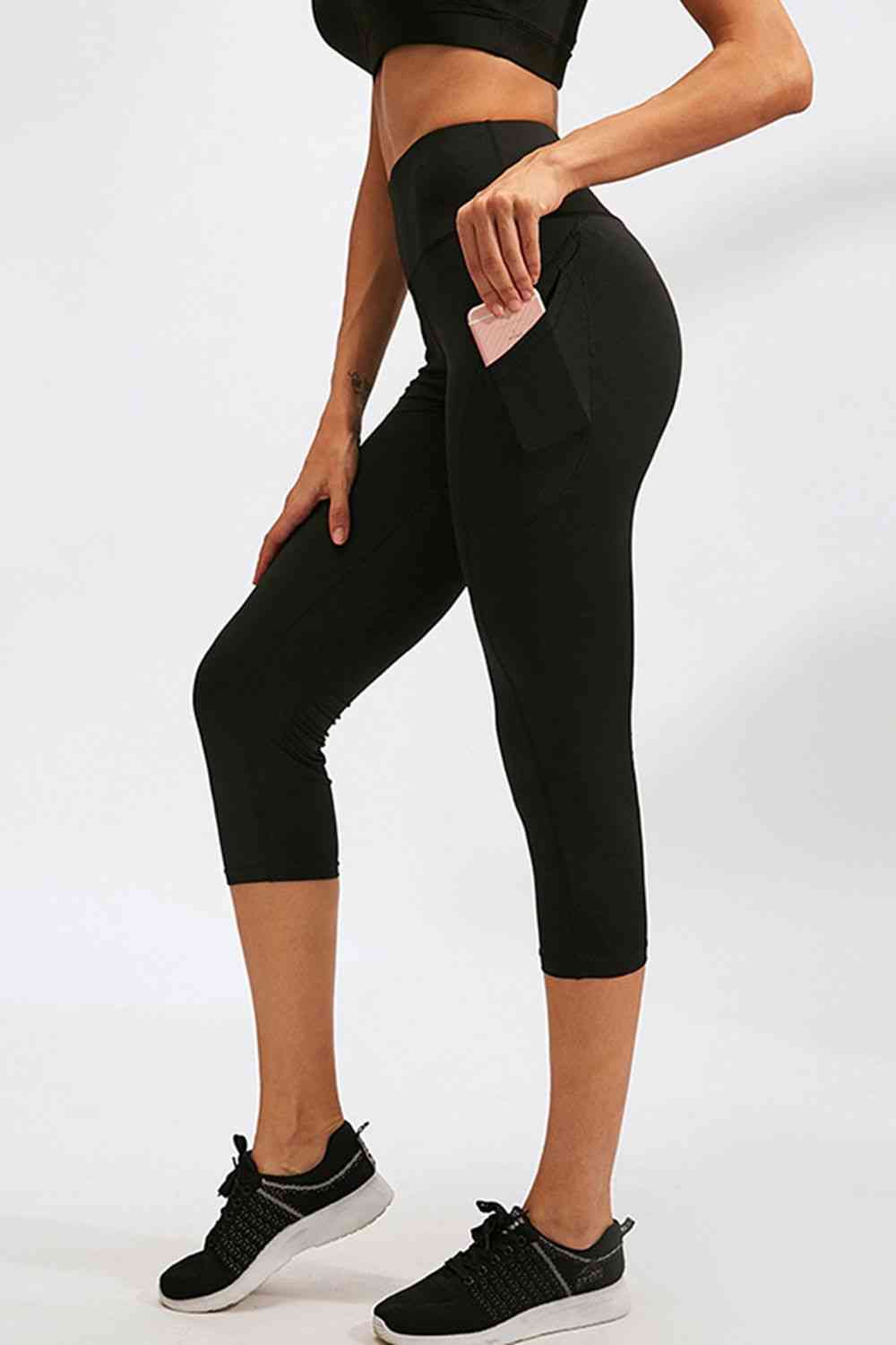 Slim Fit Wide Waistband Active Leggings with Pockets - Premium Leggings -  Follower Of Faith Apparel Active wear, leggings, mom leggings, pocket leggings, Ship From Overseas, workout gear, Workout wear, Y.D Shop our Christian T-Shirts & Apparel