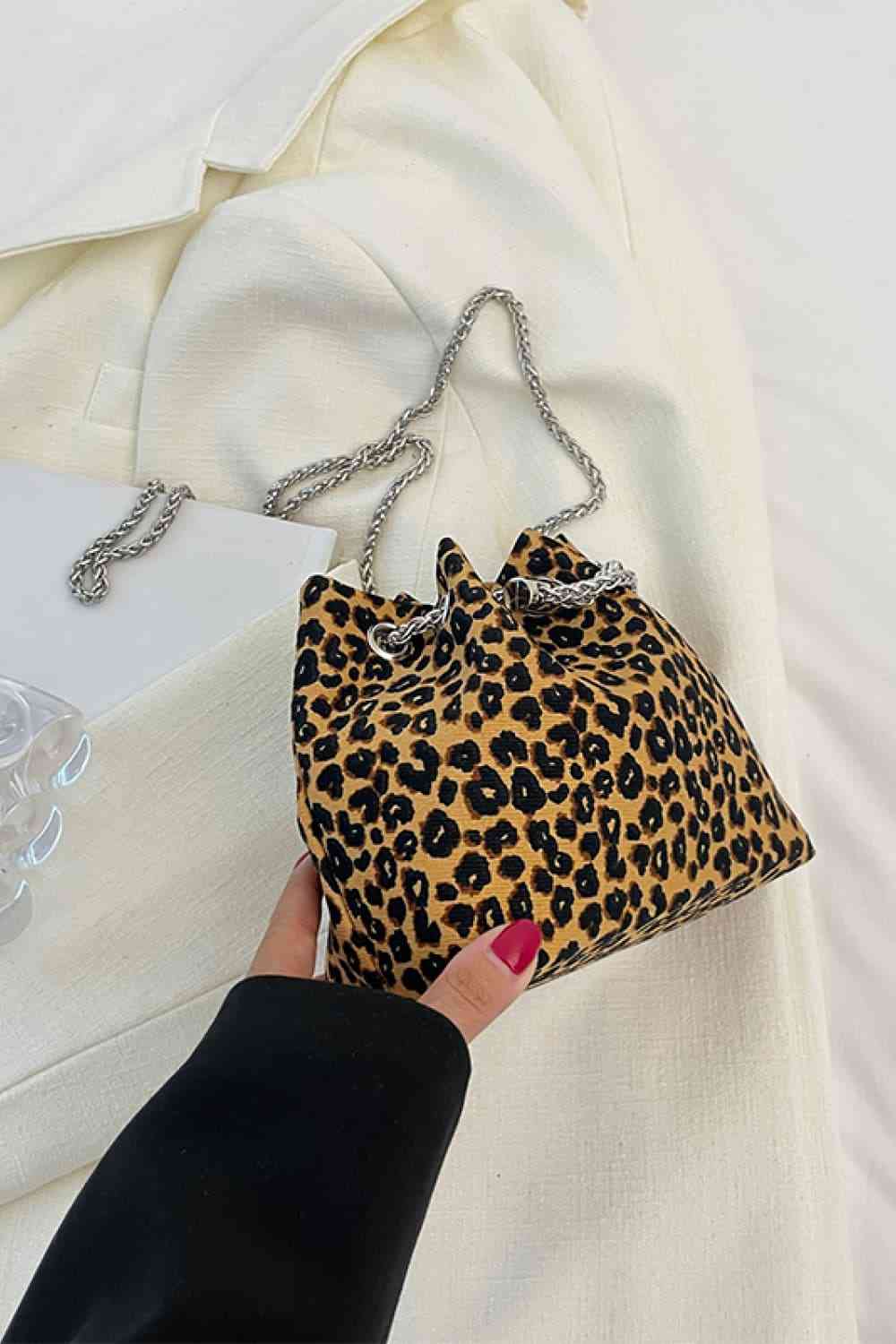 Small Animal Print Nylon Bucket Bag - Premium Bag -  Follower Of Faith Apparel Bags, Cow print bag, Leopard bag, Ship From Overseas, Small bag, Travel bag, W.B Shop our Christian T-Shirts & Apparel