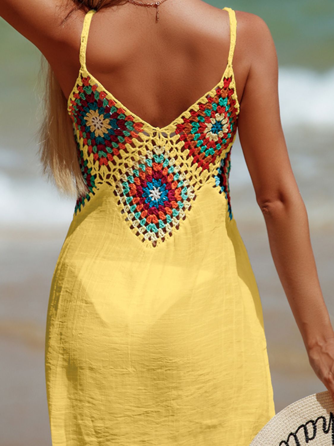 Spaghetti Strap Crochet Top Ladies Cover-Up Dress (several colors) - Premium Ladies Coverup -  Follower Of Faith Apparel Beach cover up for women, Boho swim suit cover up, C@Y, Crochet top boho Cover up, new arrival, new arrivals, Sale, Ship From Overseas, Stylish beach cover up, Summertime cover up for women, Swimsuit cover up, Womens cover up, Womens swimsuit cover up dress Shop our Christian T-Shirts & Apparel