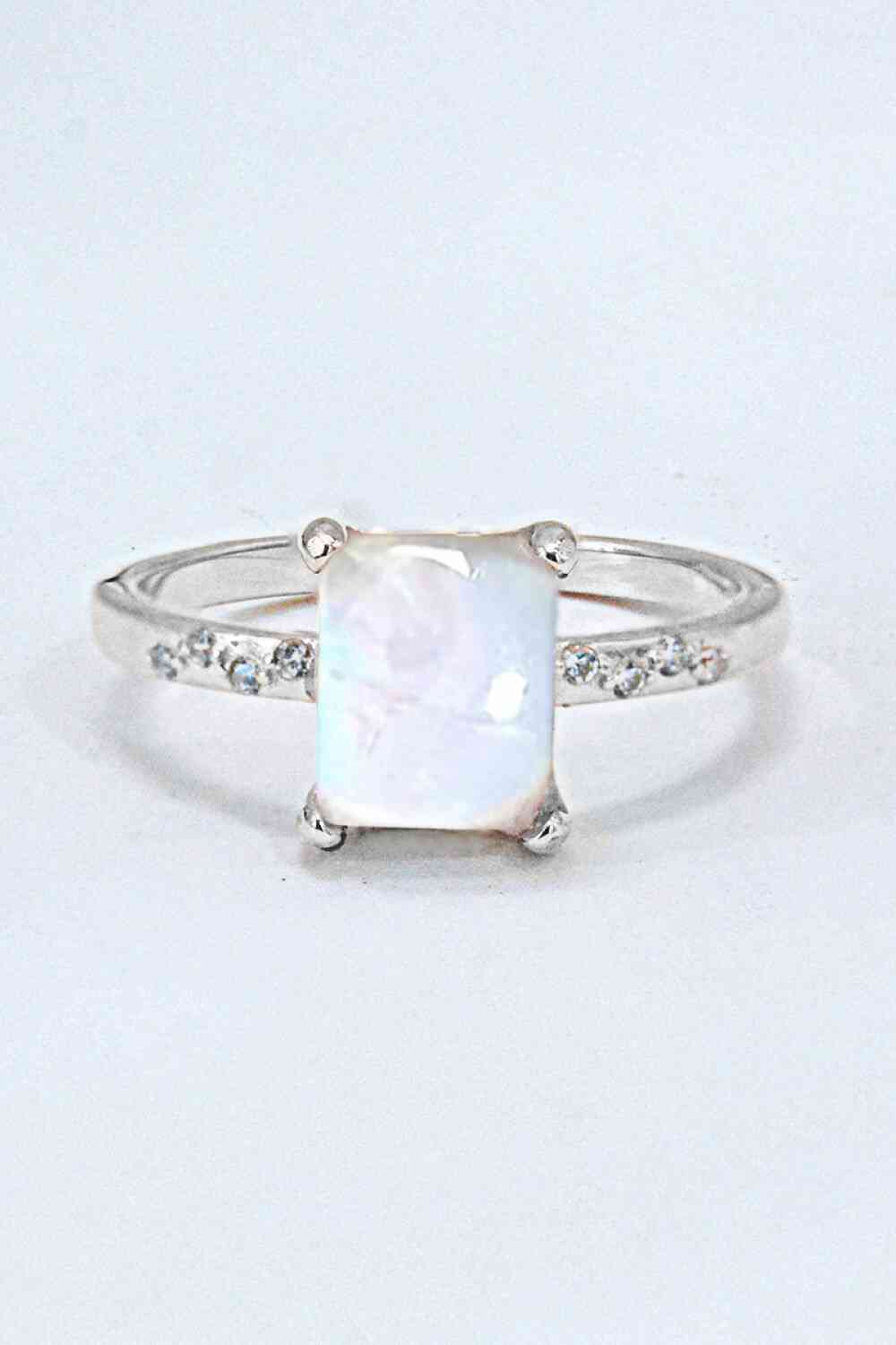 Square Moonstone Ring - Rose Gold, Silver, Gold - Follower Of Faith Apparel