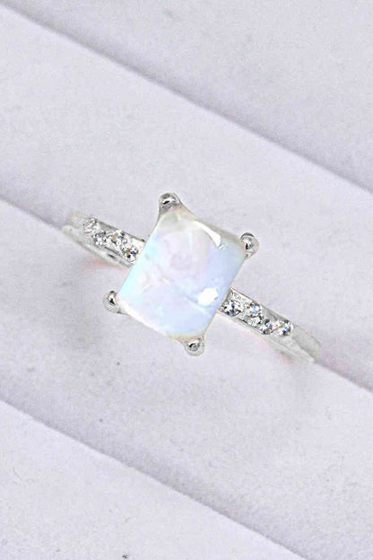 Square Moonstone Ring - Rose Gold, Silver, Gold - Follower Of Faith Apparel