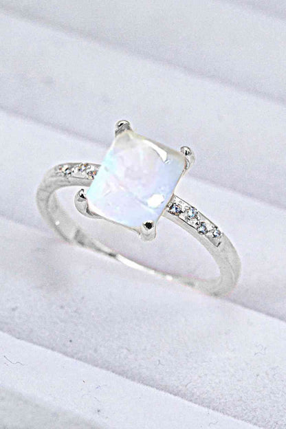 Square Moonstone Ring - Rose Gold, Silver, Gold - Follower Of Faith Apparel