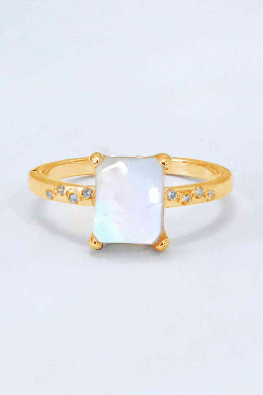 Square Moonstone Ring - Rose Gold, Silver, Gold - Follower Of Faith Apparel