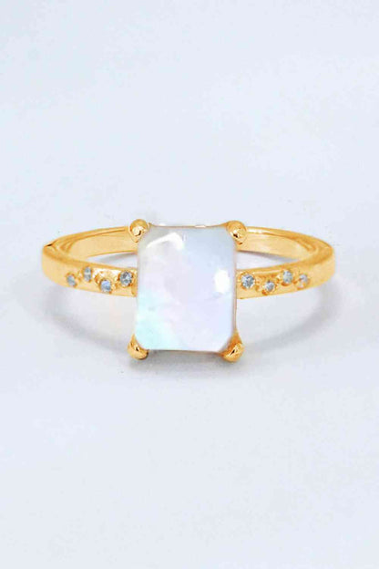 Square Moonstone Ring - Rose Gold, Silver, Gold - Follower Of Faith Apparel