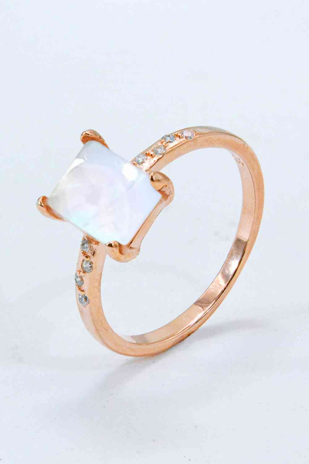 Square Moonstone Ring - Rose Gold, Silver, Gold - Follower Of Faith Apparel