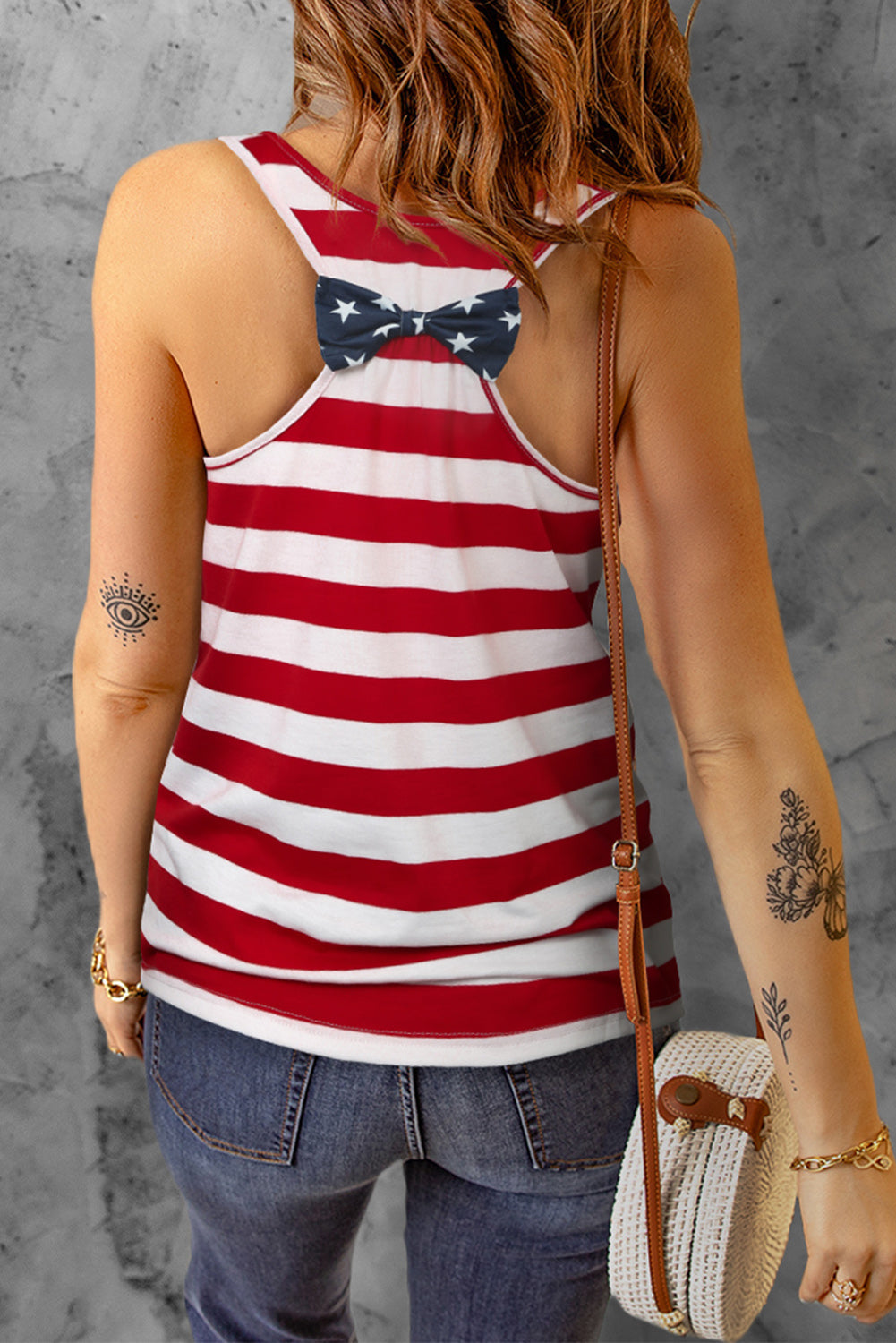 Star and Stripe Scoop Neck Tank - Premium Ladies Tank Top -  Follower Of Faith Apparel Ship From Overseas, SYNZ Shop our Christian T-Shirts & Apparel