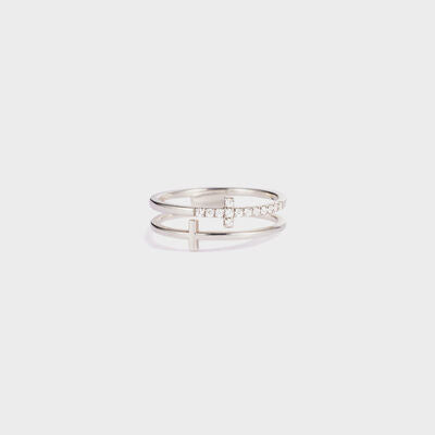 Sterling Silver Double Cross Ring{{ shop.domain }Trendsi925 high quality sterling silver ring, 925 sterling silver, Christian jewelry, christian ring, chris