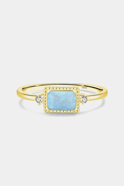 Sterling Silver Opal Ring - Premium Ring -  Follower Of Faith Apparel Accessories, Christian jewelry, faith jewelry, jewelry, jewelry sale, M&DJ, Opal ring, Ship From Overseas, turquoise, Turquoise opal ring Shop our Christian T-Shirts & Apparel