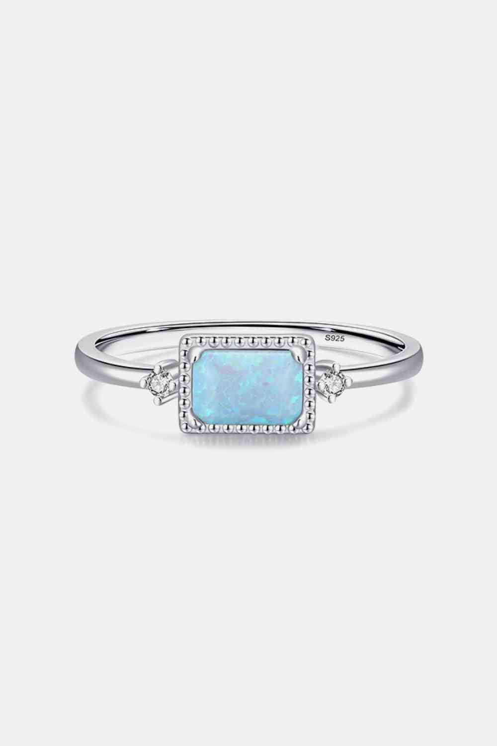 Sterling Silver Opal Ring - Premium Ring -  Follower Of Faith Apparel Accessories, Christian jewelry, faith jewelry, jewelry, jewelry sale, M&DJ, Opal ring, Ship From Overseas, turquoise, Turquoise opal ring Shop our Christian T-Shirts & Apparel