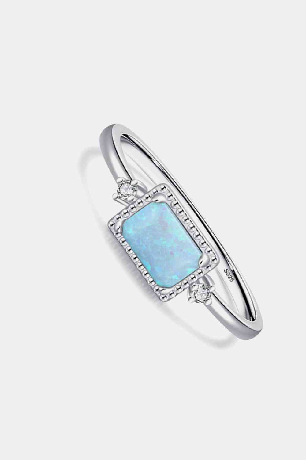 Sterling Silver Opal Ring - Premium Ring -  Follower Of Faith Apparel Accessories, Christian jewelry, faith jewelry, jewelry, jewelry sale, M&DJ, Opal ring, Ship From Overseas, turquoise, Turquoise opal ring Shop our Christian T-Shirts & Apparel