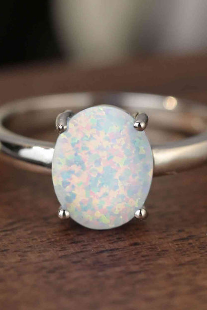 Sterling Silver Opal Solitaire Ring{{ shop.domain }TrendsiCHAMSS, Christian jewelry, faith rings, inspirational, inspirational jewelry, meaningful rings, mini