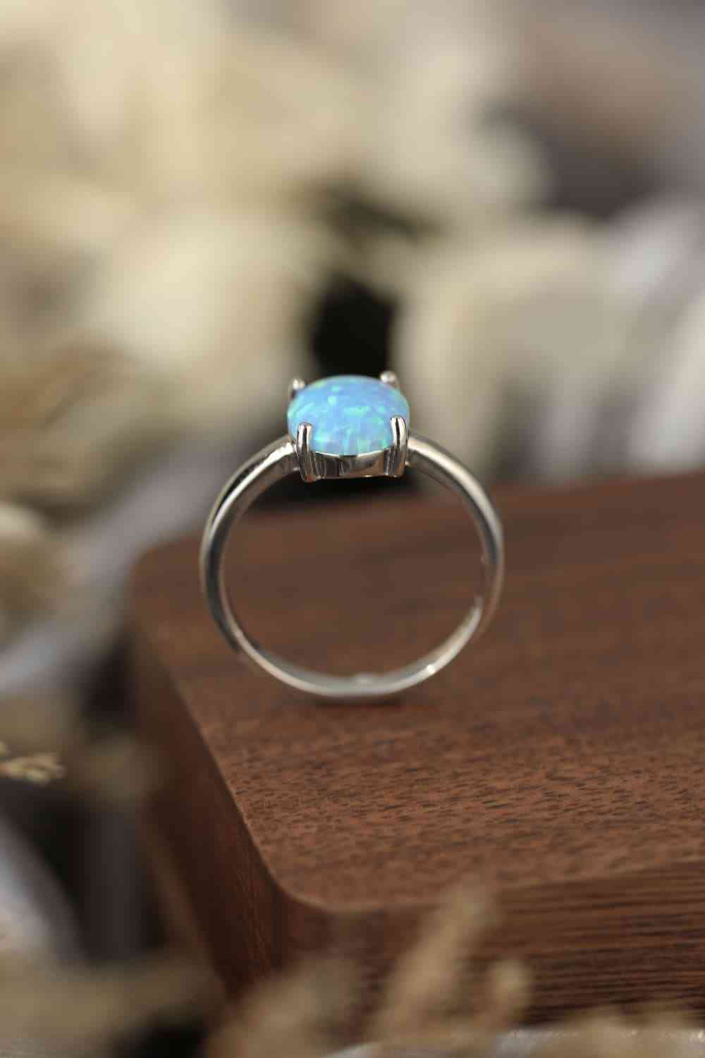 Sterling Silver Opal Solitaire Ring{{ shop.domain }TrendsiCHAMSS, Christian jewelry, faith rings, inspirational, inspirational jewelry, meaningful rings, mini