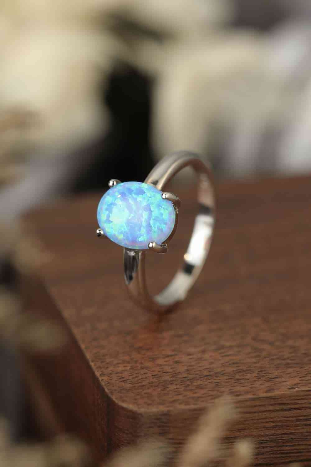 Sterling Silver Opal Solitaire Ring{{ shop.domain }TrendsiCHAMSS, Christian jewelry, faith rings, inspirational, inspirational jewelry, meaningful rings, mini