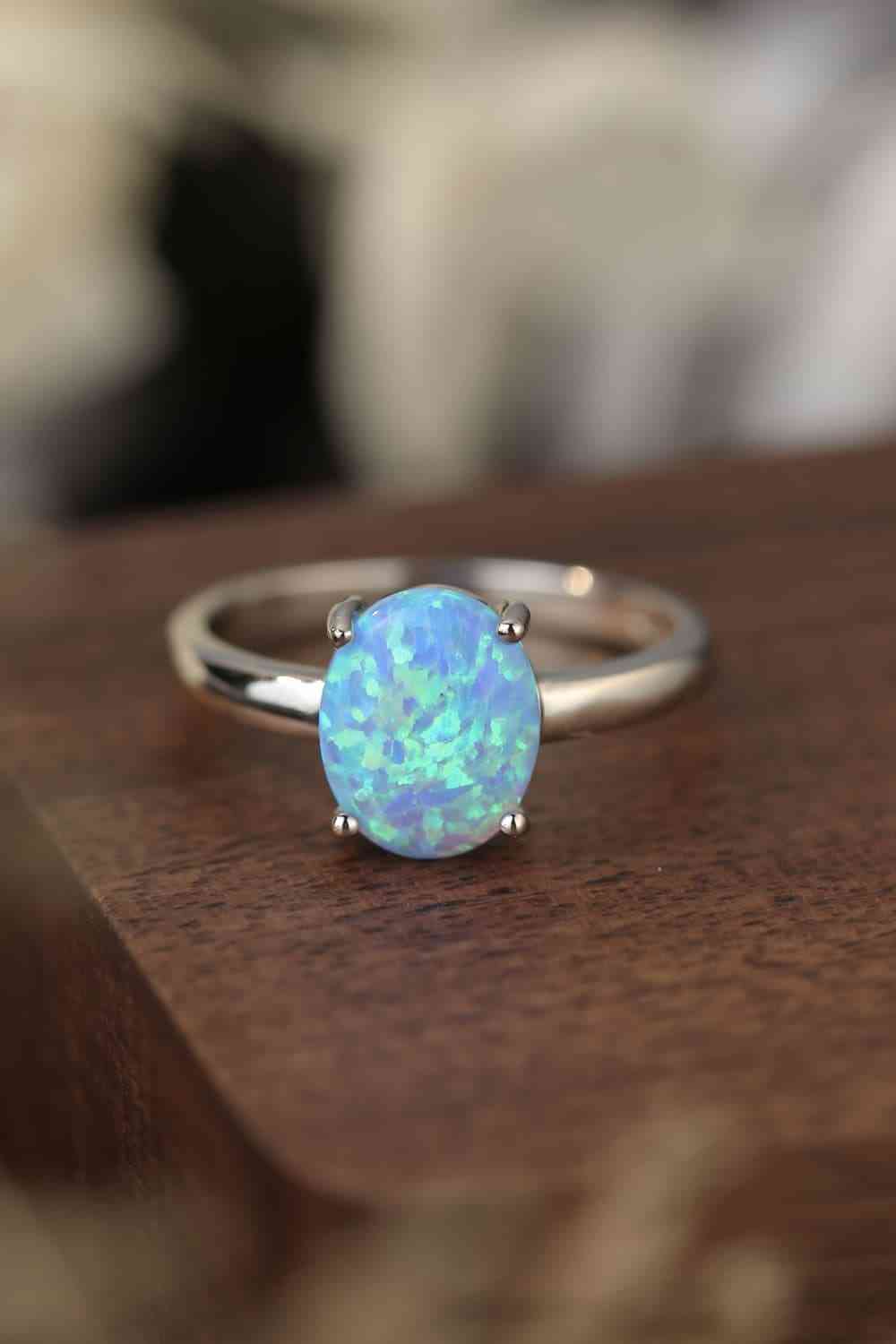 Sterling Silver Opal Solitaire Ring{{ shop.domain }TrendsiCHAMSS, Christian jewelry, faith rings, inspirational, inspirational jewelry, meaningful rings, mini