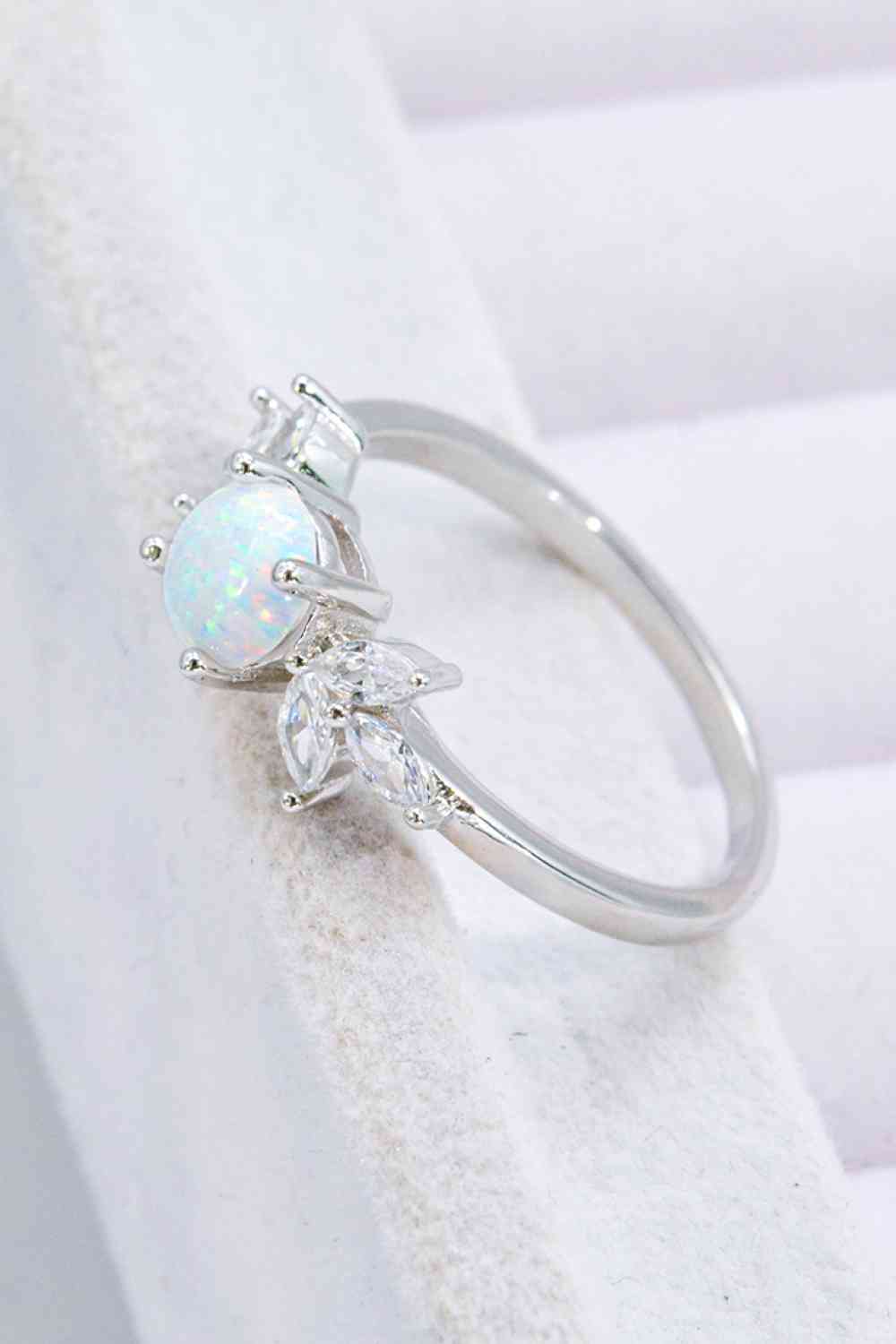 Sterling Silver Opal and Zircon Ring - Premium Ring -  Follower Of Faith Apparel 925 high quality sterling silver ring, 925 sterling silver, Accessories, CHAMSS, christian sterling silver ring, faith jewelry, jewelry, jewelry sale, Opal ring, Ship From Overseas, sterling silver Shop our Christian T-Shirts & Apparel