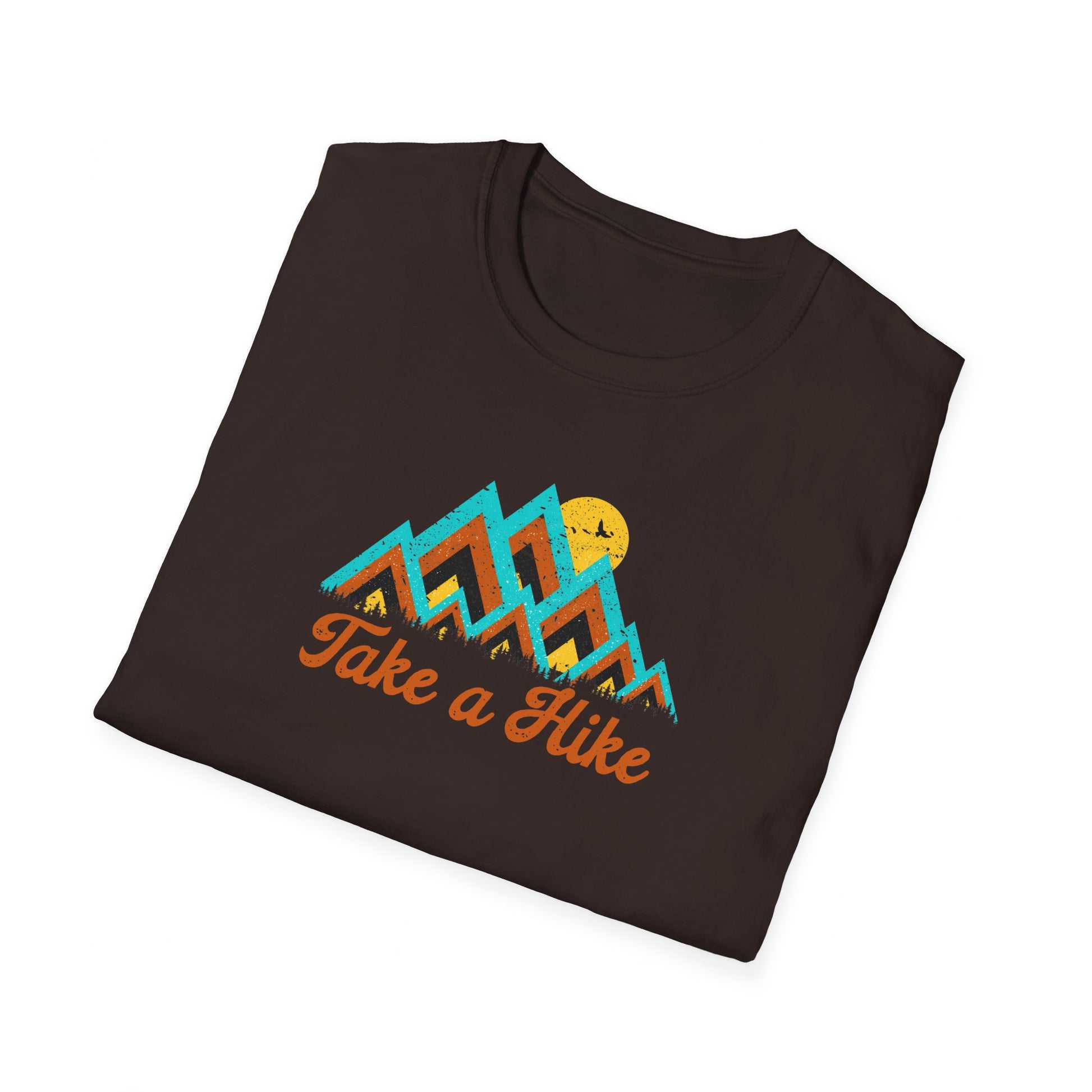 Take A Hike Ladies T-Shirt - Premium Ladies T-Shirt -  Follower Of Faith Apparel Colorful mountains, Cotton, Crew neck, DTG, Minimalist t shirts, Mountains, Neck Labels, new, new arrival, Outdoor apparel, Outdoor graphic tees, Outdoor tees, Regular fit, Summer Picks, T-shirts, Take a hike t shirt, TikTok, Women's Clothing, Womens hiking t shirts, Womens t shirt, Womens top Shop our Christian T-Shirts & Apparel