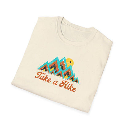 Take A Hike Ladies T-Shirt - Premium Ladies T-Shirt -  Follower Of Faith Apparel Colorful mountains, Cotton, Crew neck, DTG, Minimalist t shirts, Mountains, Neck Labels, new, new arrival, Outdoor apparel, Outdoor graphic tees, Outdoor tees, Regular fit, Summer Picks, T-shirts, Take a hike t shirt, TikTok, Women's Clothing, Womens hiking t shirts, Womens t shirt, Womens top Shop our Christian T-Shirts & Apparel