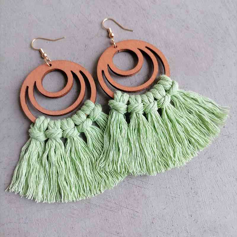 Tassel Detail Geometric Earrings - Premium Jewelry -  Follower Of Faith Apparel H.Y&F.J, Ship From Overseas Shop our Christian T-Shirts & Apparel