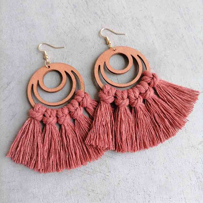 Tassel Detail Geometric Earrings - Premium Jewelry -  Follower Of Faith Apparel H.Y&F.J, Ship From Overseas Shop our Christian T-Shirts & Apparel