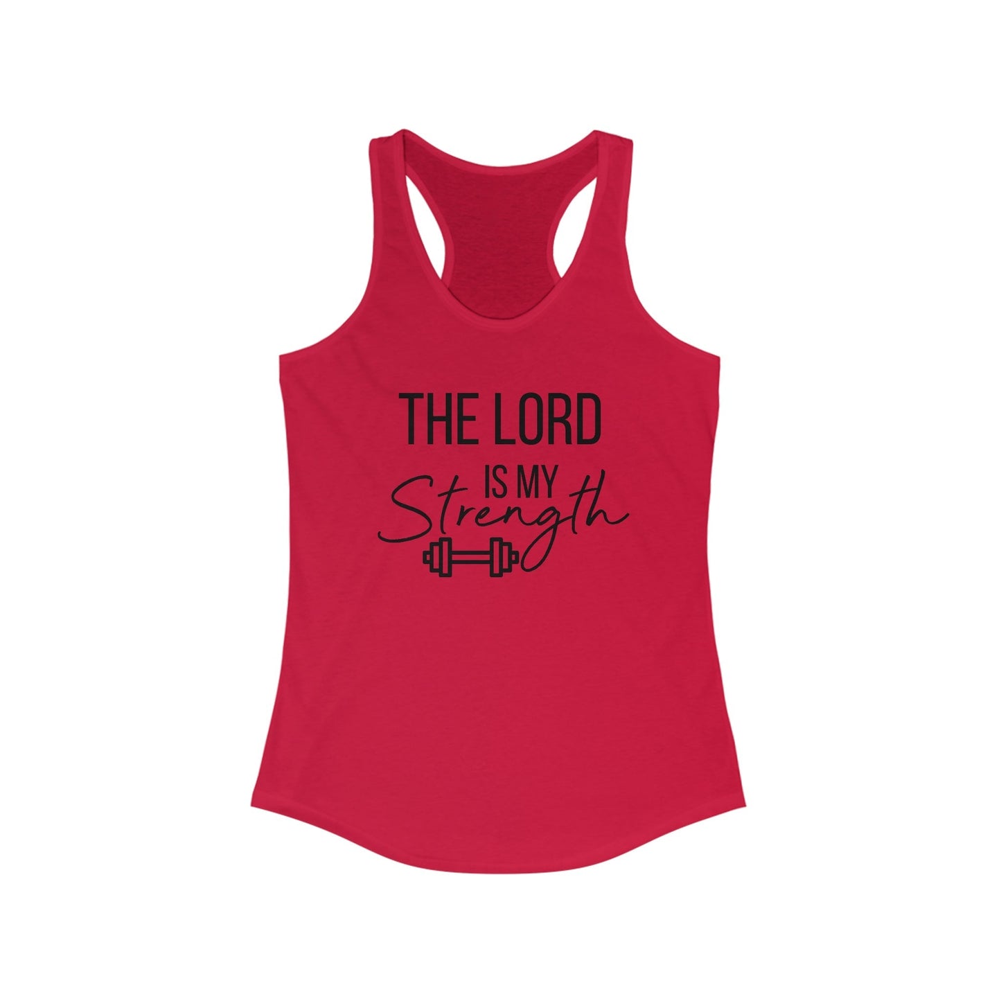 The Lord Is My Strength Ladies Racerback Tank Top - Premium Tank Top -  Follower Of Faith Apparelladies tank top, Slim fit, Summer Challenge Picks, Tank Tops, the Lord is my strength tank top, Women's Clothing, women's tank top, workout gear, workout tank tops, workout tanks for ladies Shop our Christian T-Shirts & Apparel