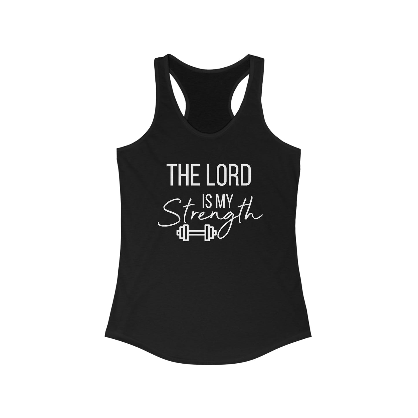 The Lord Is My Strength Ladies Racerback Tank Top - Premium Tank Top -  Follower Of Faith Apparelladies tank top, Slim fit, Summer Challenge Picks, Tank Tops, the Lord is my strength tank top, Women's Clothing, women's tank top, workout gear, workout tank tops, workout tanks for ladies Shop our Christian T-Shirts & Apparel