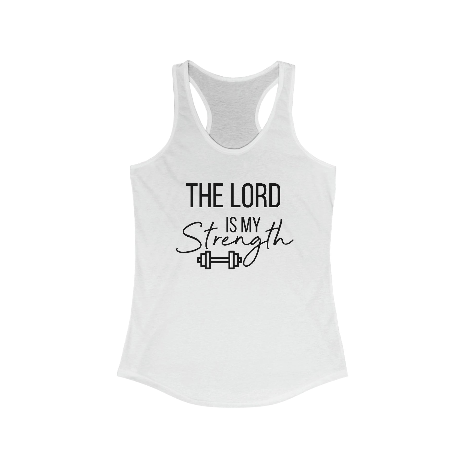 The Lord Is My Strength Ladies Racerback Tank Top - Premium Tank Top -  Follower Of Faith Apparelladies tank top, Slim fit, Summer Challenge Picks, Tank Tops, the Lord is my strength tank top, Women's Clothing, women's tank top, workout gear, workout tank tops, workout tanks for ladies Shop our Christian T-Shirts & Apparel