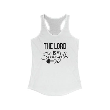 The Lord Is My Strength Ladies Racerback Tank Top - Premium Tank Top -  Follower Of Faith Apparelladies tank top, Slim fit, Summer Challenge Picks, Tank Tops, the Lord is my strength tank top, Women's Clothing, women's tank top, workout gear, workout tank tops, workout tanks for ladies Shop our Christian T-Shirts & Apparel