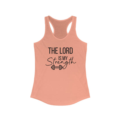 The Lord Is My Strength Ladies Racerback Tank Top - Premium Tank Top -  Follower Of Faith Apparelladies tank top, Slim fit, Summer Challenge Picks, Tank Tops, the Lord is my strength tank top, Women's Clothing, women's tank top, workout gear, workout tank tops, workout tanks for ladies Shop our Christian T-Shirts & Apparel