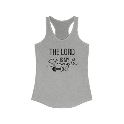 The Lord Is My Strength Ladies Racerback Tank Top - Premium Tank Top -  Follower Of Faith Apparelladies tank top, Slim fit, Summer Challenge Picks, Tank Tops, the Lord is my strength tank top, Women's Clothing, women's tank top, workout gear, workout tank tops, workout tanks for ladies Shop our Christian T-Shirts & Apparel