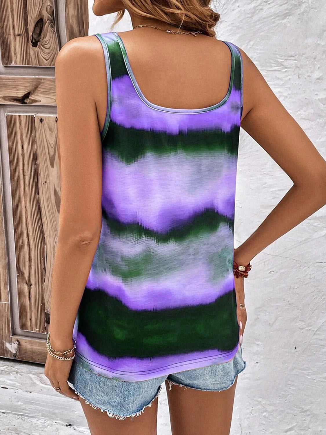 Striped Tie-Dye Ladies Tank Top (3 colors) - Premium Ladies Tank Top -  Follower Of Faith Apparel ladies, Ladies summer clothing, Ladies summer tank tops, new, new arrival, new arrivals, Sale, scoop, Summer apparel, summer picks, summer tank tops, tank, Tie dye tank, Tie dye tank top, tie dye womens clothing, Women's summer clothing, Womens summer tops, Womens tank top Shop our Christian T-Shirts & Apparel