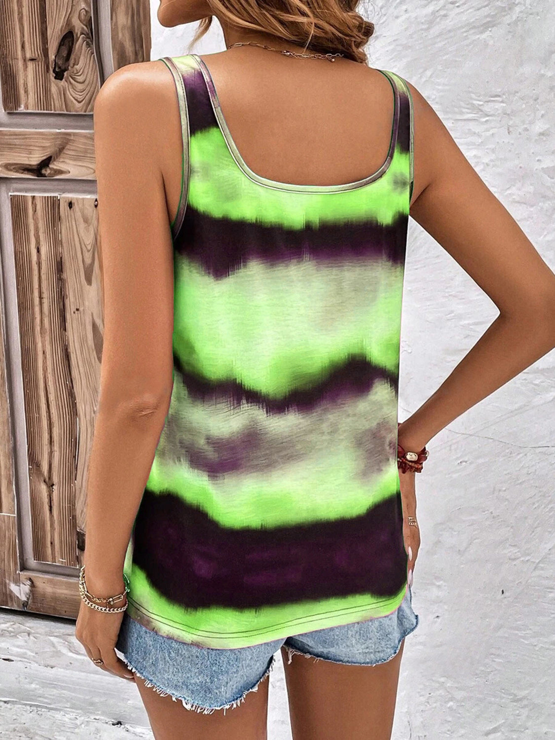 Striped Tie-Dye Ladies Tank Top (3 colors) - Premium Ladies Tank Top -  Follower Of Faith Apparel ladies, Ladies summer clothing, Ladies summer tank tops, new, new arrival, new arrivals, Sale, scoop, Summer apparel, summer picks, summer tank tops, tank, Tie dye tank, Tie dye tank top, tie dye womens clothing, Women's summer clothing, Womens summer tops, Womens tank top Shop our Christian T-Shirts & Apparel