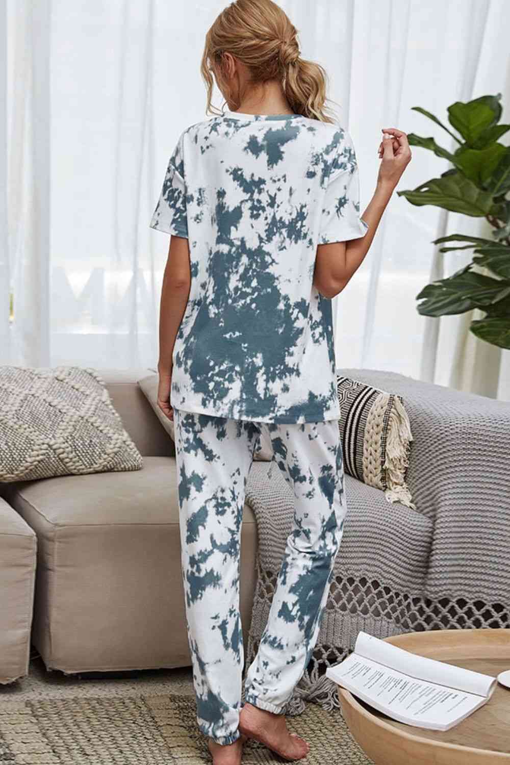 Tie-Dye Tee and Drawstring Waist Joggers Lounge Set - Premium Ladies sets -  Follower Of Faith Apparel Ladies sets, Romantichut, Ship From Overseas Shop our Christian T-Shirts & Apparel