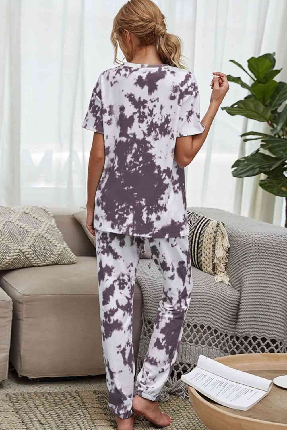 Tie-Dye Tee and Drawstring Waist Joggers Lounge Set - Premium Ladies sets -  Follower Of Faith Apparel Ladies sets, Romantichut, Ship From Overseas Shop our Christian T-Shirts & Apparel