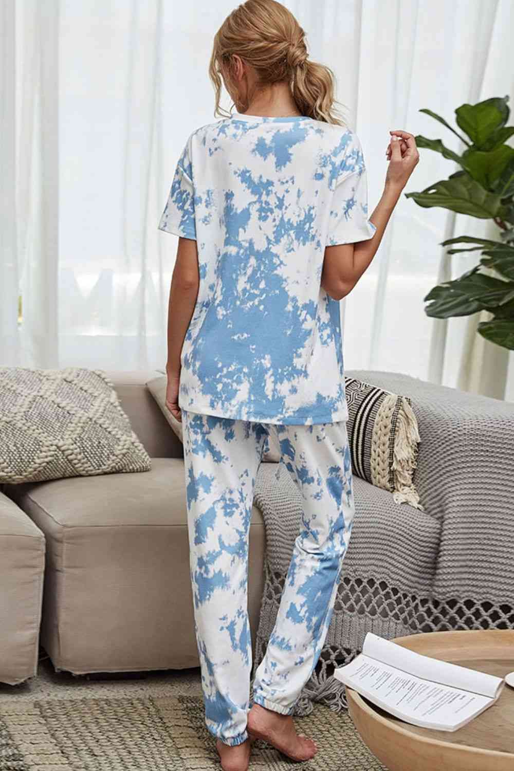 Tie-Dye Tee and Drawstring Waist Joggers Lounge Set - Premium Ladies sets -  Follower Of Faith Apparel Ladies sets, Romantichut, Ship From Overseas Shop our Christian T-Shirts & Apparel