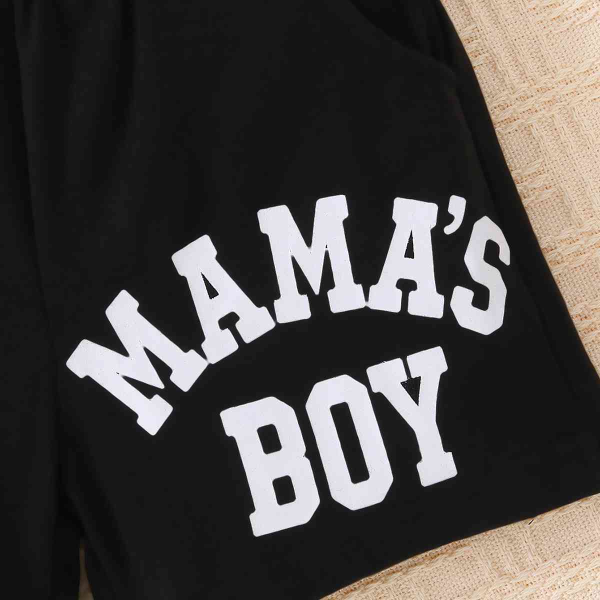 Toddler boys MAMA'S BOY Graphic Short Sleeve Hoodie and Shorts Set - Premium Baby Set -  Follower Of Faith Apparel Baby boy sets, Baby set, Kids sets, M.Q, Ship From Overseas, Toddler sets Shop our Christian T-Shirts & Apparel