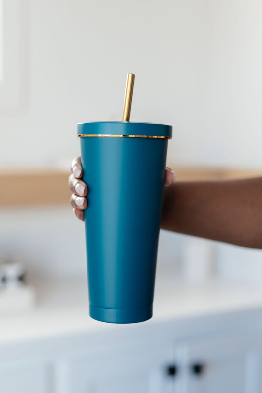 Total Eclipse Tumbler In Teal/Gold Rim & Straw - Premium Tumbler -  Follower Of Faith Apparel 11-13-2023, Accessories, ASF11-21-2023, Ave Marketplace, Ave Shops, bws-11-16-23, gifts2023, giftsunder20, giftsunder40, new, OS, stanley steel tumbler, teal, teal tumbler, teal tumbler with gold straw, TikTok tumbler, Treat Yourself Day Shop our Christian T-Shirts & Apparel