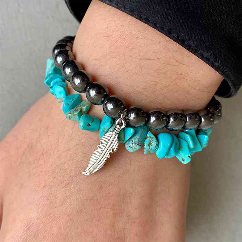 Turquoise Alloy Bracelet - Premium bracelet -  Follower Of Faith Apparel H.Y&F.J, Ship From Overseas Shop our Christian T-Shirts & Apparel