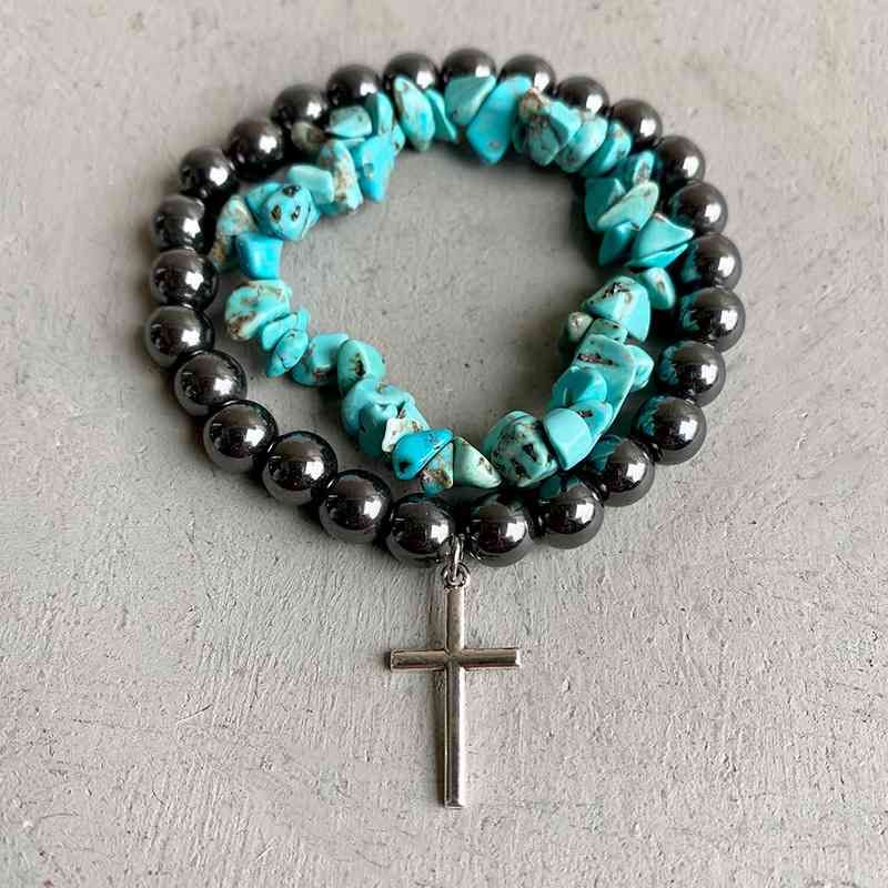 Turquoise Alloy Bracelet - Premium bracelet -  Follower Of Faith Apparel H.Y&F.J, Ship From Overseas Shop our Christian T-Shirts & Apparel