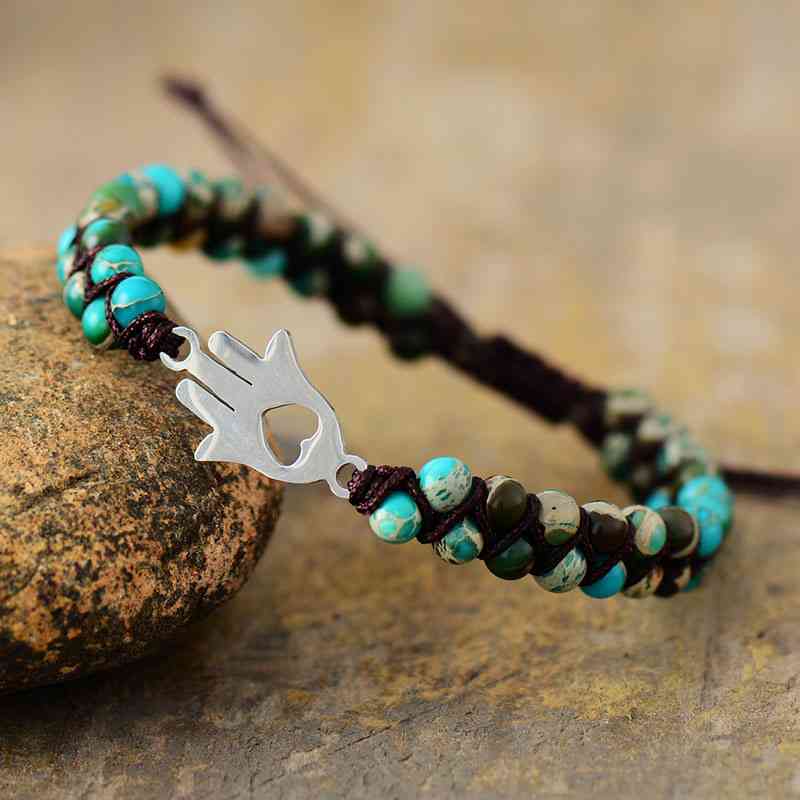 Turquoise Beaded Bracelet - Premium bracelet -  Follower Of Faith ApparelAccessories, beaded stone bracelet, Christian jewelry, jewelry, L.Z., Ship From Overseas, turquoise bracelet, Y.Q@Jew Shop our Christian T-Shirts & Apparel