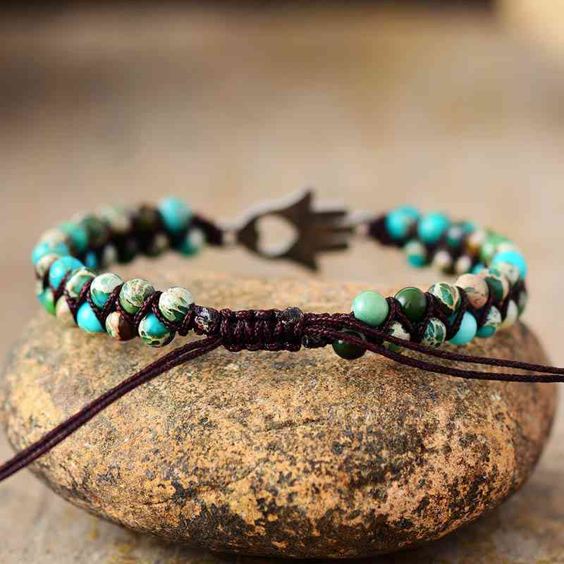 Turquoise Beaded Bracelet - Premium bracelet -  Follower Of Faith ApparelAccessories, beaded stone bracelet, Christian jewelry, jewelry, L.Z., Ship From Overseas, turquoise bracelet, Y.Q@Jew Shop our Christian T-Shirts & Apparel