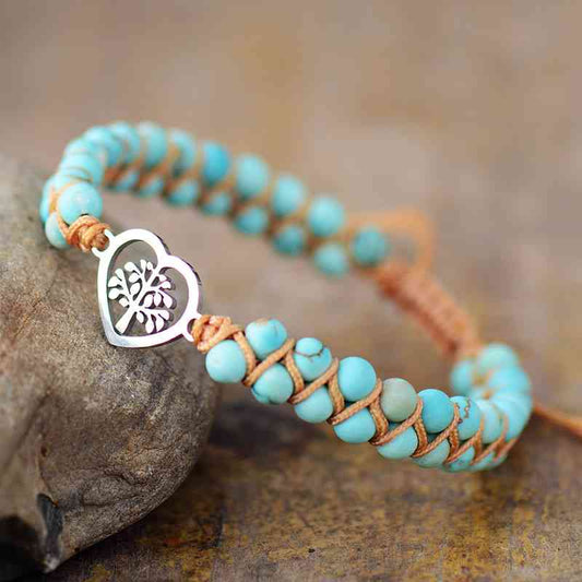 Turquoise Beaded Bracelet - Premium bracelet -  Follower Of Faith ApparelAccessories, beaded stone bracelet, Christian jewelry, jewelry, L.Z., Ship From Overseas, turquoise bracelet, Y.Q@Jew Shop our Christian T-Shirts & Apparel