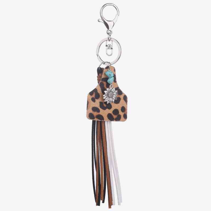 Turquoise Fringe Detail Keychain - Premium Keychain -  Follower Of Faith Apparel Animal print, Cow print, H.Y@F.J, Keychain, Leopard print, new, new arrival, Ship From Overseas Shop our Christian T-Shirts & Apparel