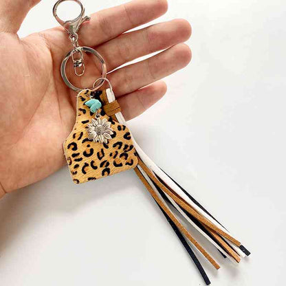 Turquoise Fringe Detail Keychain - Premium Keychain -  Follower Of Faith Apparel Animal print, Cow print, H.Y@F.J, Keychain, Leopard print, new, new arrival, Ship From Overseas Shop our Christian T-Shirts & Apparel