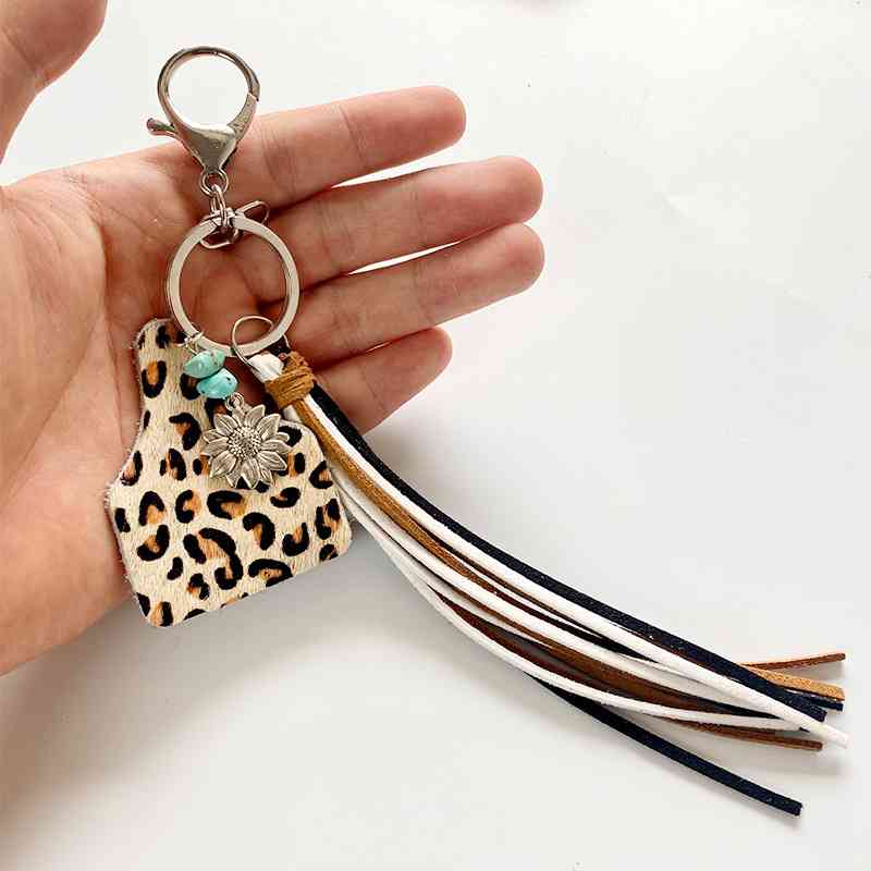 Turquoise Fringe Detail Keychain - Premium Keychain -  Follower Of Faith Apparel Animal print, Cow print, H.Y@F.J, Keychain, Leopard print, new, new arrival, Ship From Overseas Shop our Christian T-Shirts & Apparel