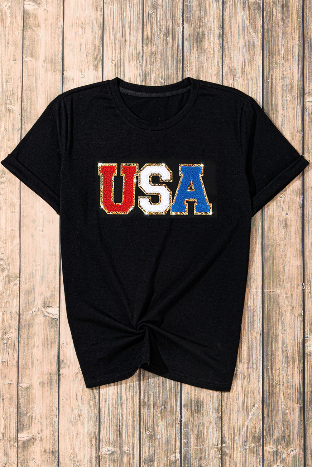 USA Lettered Ladies T-Shirt - Premium Ladies T-Shirt -  Follower Of Faith Apparel American tees for women, Apparel, Fearless ladies short sleeve tee, Fourth of July, Fourth of July tees, Independence day, independence day t shirt, Ladies usa tee, new arrival, new arrivals, Patriotic, Sale, Sequin usa tee, Ship From Overseas, Support the usa, SYNZ, Usa tee, USA tshirt Shop our Christian T-Shirts & Apparel