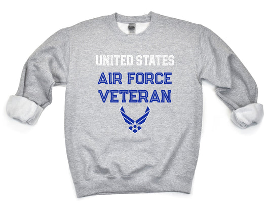 United States Air Force Veteran Men’s or Ladies Sweatshirt - Premium Men's Sweatshirt -  Follower Of Faith Apparel Air force, Crew neck, DTG, Men's Clothing, Men’s sweatshirt, Regular fit, Sweatshirts, Unisex, United States Air Force veteran clothing, United States military, Valentine's Day Picks, Veteran apparel, Women's Clothing Shop our Christian T-Shirts & Apparel