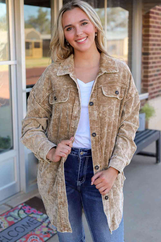 Vintage Wash Button Down Ladies Jacket - Premium Jacket -  Follower Of Faith Apparel Christian Vintage apparel, Ladies jacket, Ladies vintage apparel, Ship From Overseas, SYNZ, Vintage jacket Shop our Christian T-Shirts & Apparel