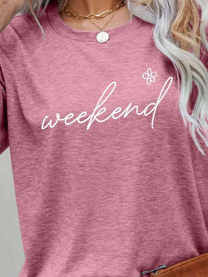 WEEKEND Flower Ladies T-Shirt - Premium Ladies T-Shirt -  Follower Of Faith Apparel Changeable, Ladies minimalist, ladies Short sleeve, ladies Short Sleeve t shirt, ladies Short Sleeve tee, ladies short sleeve tees, Minimalist designs for tshirts, Minimalist t shirts, Minimalist tee, Ship From Overseas, Weekend t shirt, Weekend tee Shop our Christian T-Shirts & Apparel